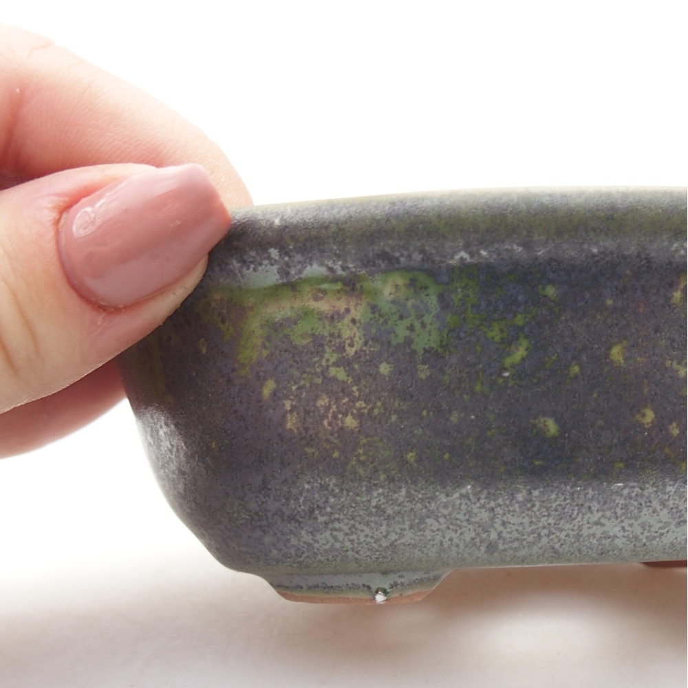 Bonsaischale aus Keramik 11 x 8,5 x 4 cm, grün