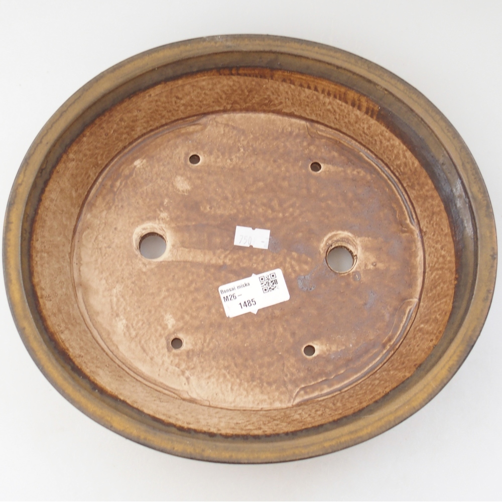 Bonsaischale aus Keramik 27 x 24 x 6 cm, braun