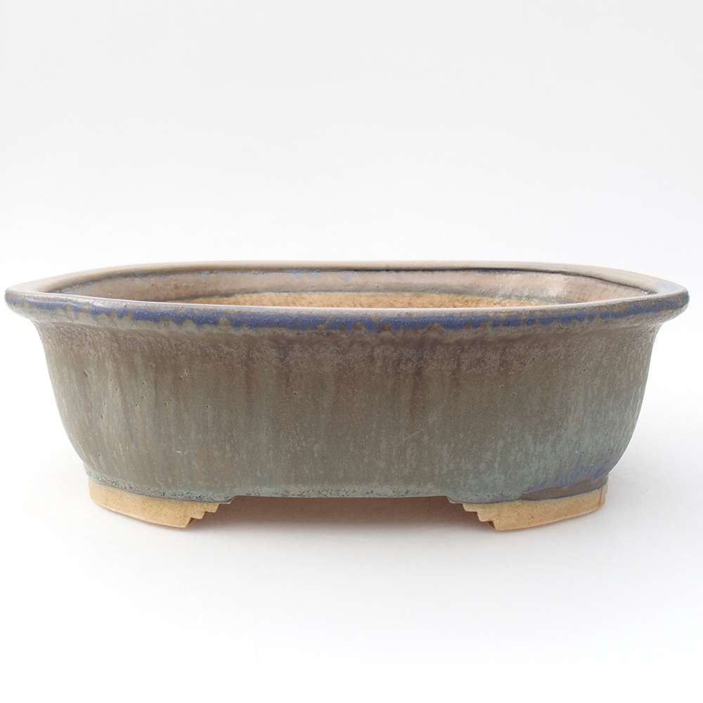 Keramik-Bonsaischale 24 x 21 x 7,5  cm, Farbe blau