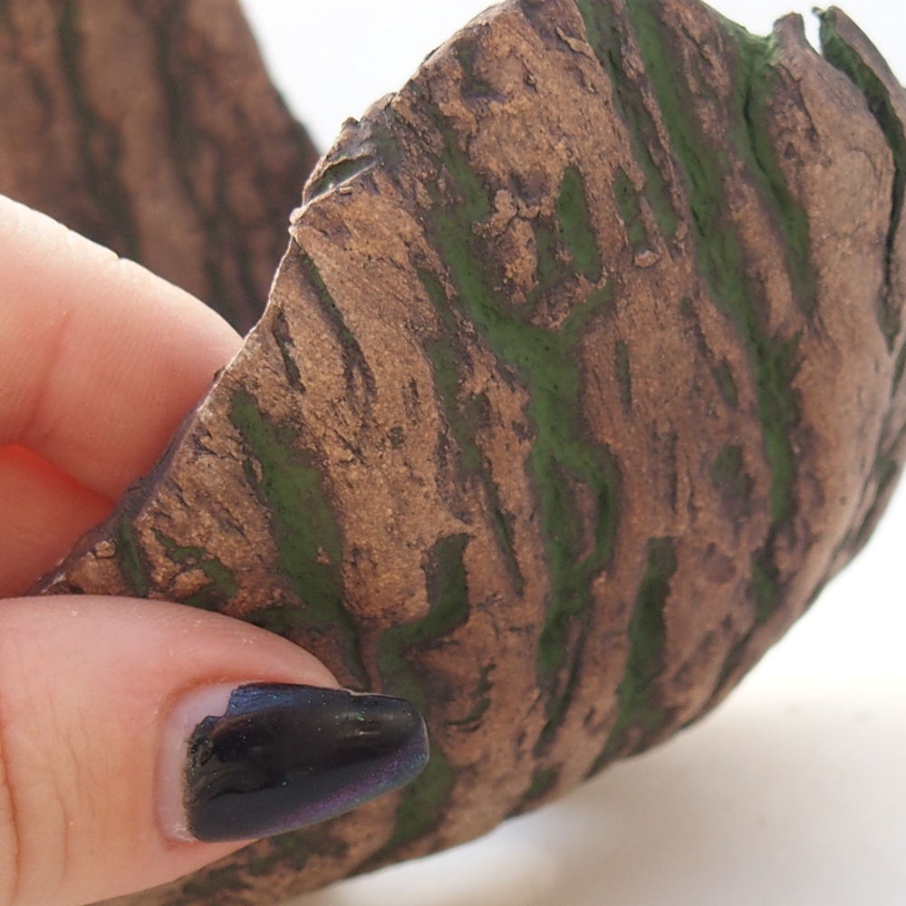 Keramikschale 13 x 12 x 12,5 cm , Farbe grün