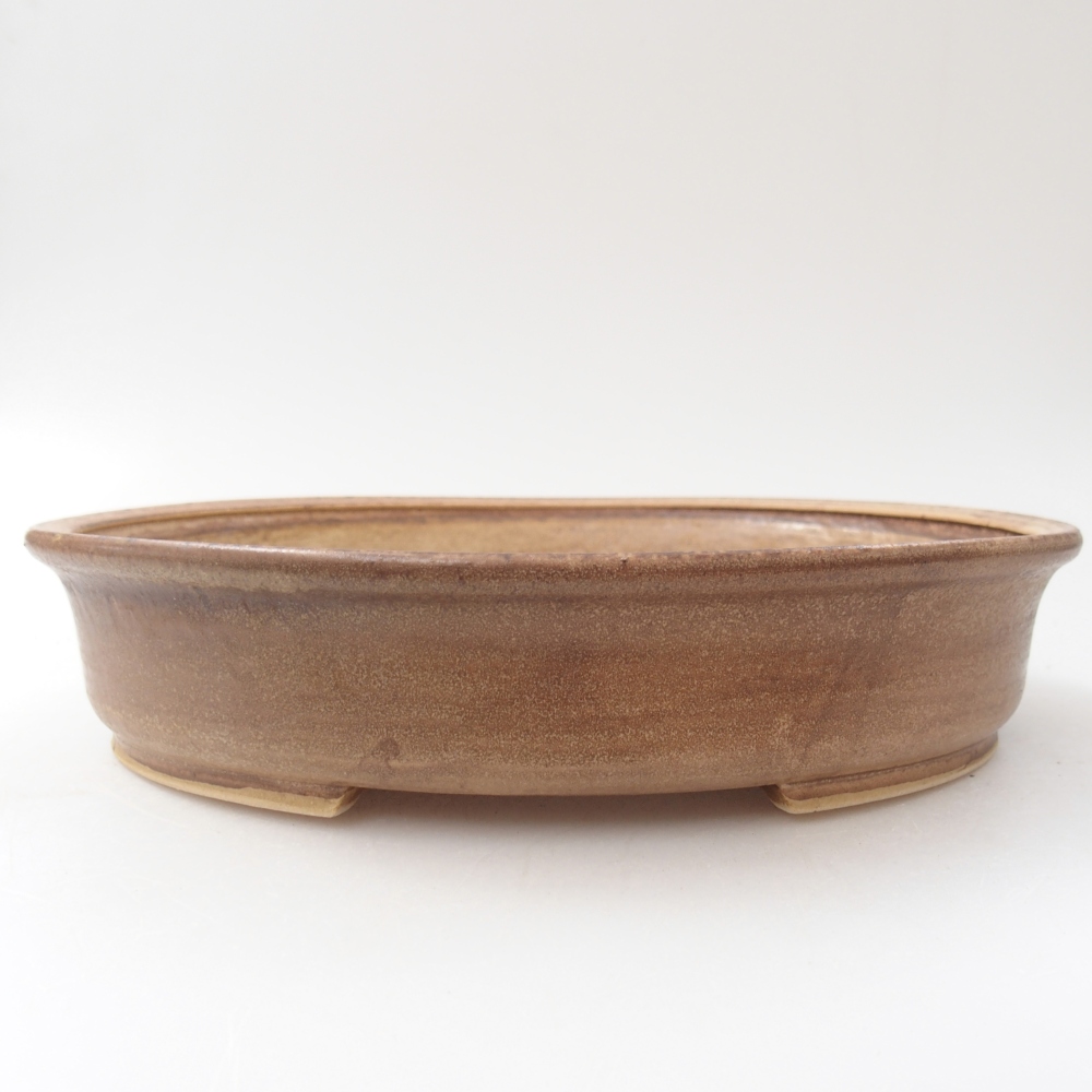Bonsaischale aus Keramik 24 x 21 x 5 cm, Farbe beige