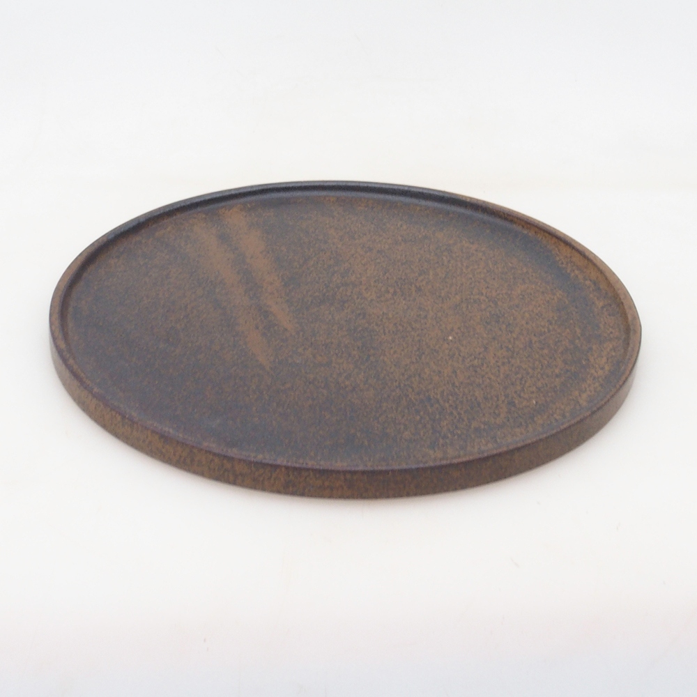 Bonsai-Schale rund D7-S – 16 × 16 × 1 cm – braun