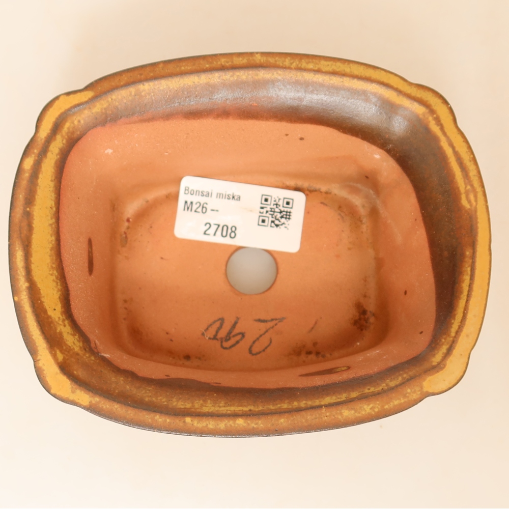 Keramikschale  13 x 10,5 x 5,5 cm, Farbe: braun