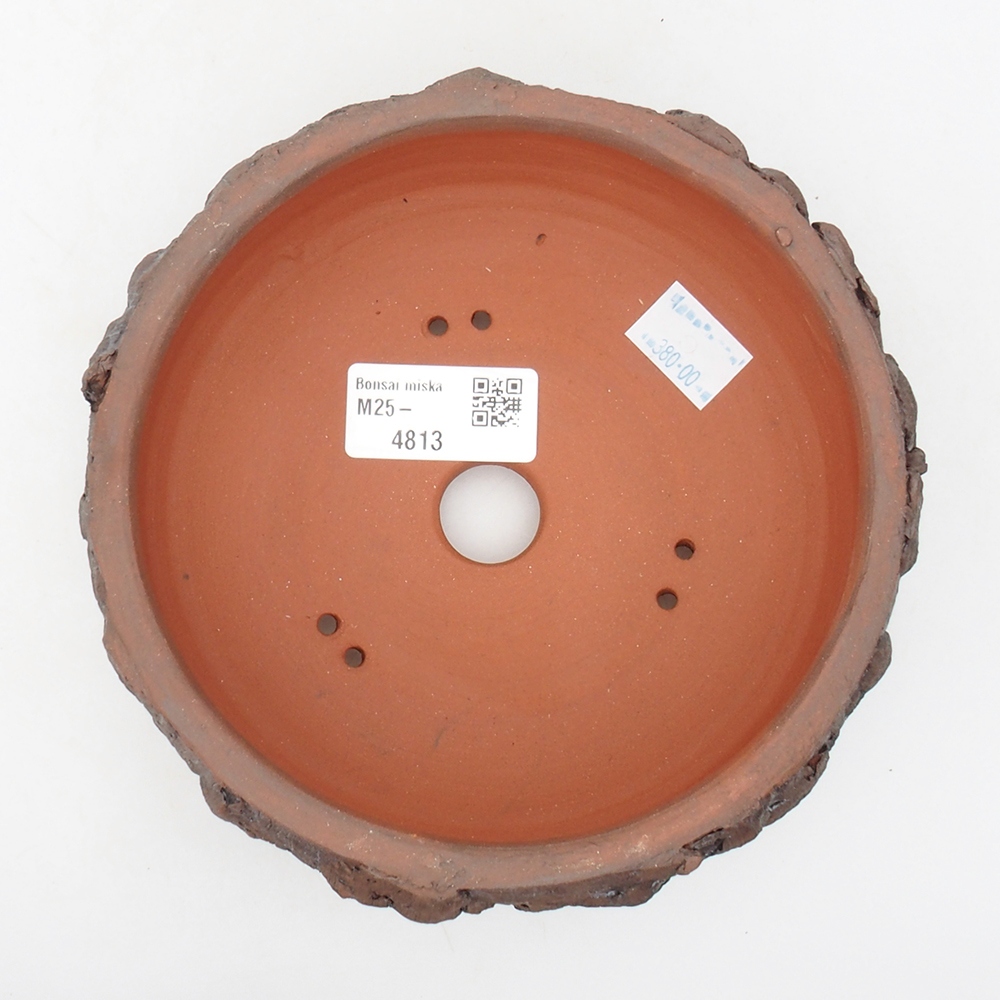 Keramik-Bonsaischale 14,5 x 14,5 x 6 cm, Farbe braun