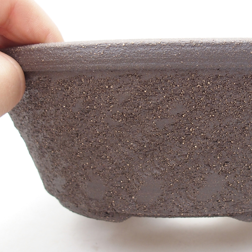 Bonsaischale aus Keramik 18 x 18 x 6,5 cm, braun