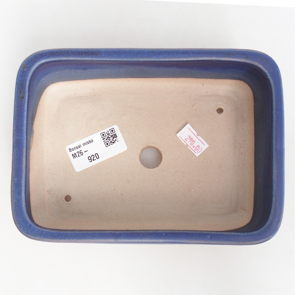 Bonsaischale aus Keramik 16,5 x 12 x 5,5 cm, Farbe blau