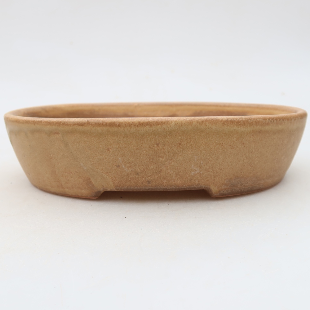 Bonsaischale aus Keramik 17 x 14 x 4 cm, Farbe beige