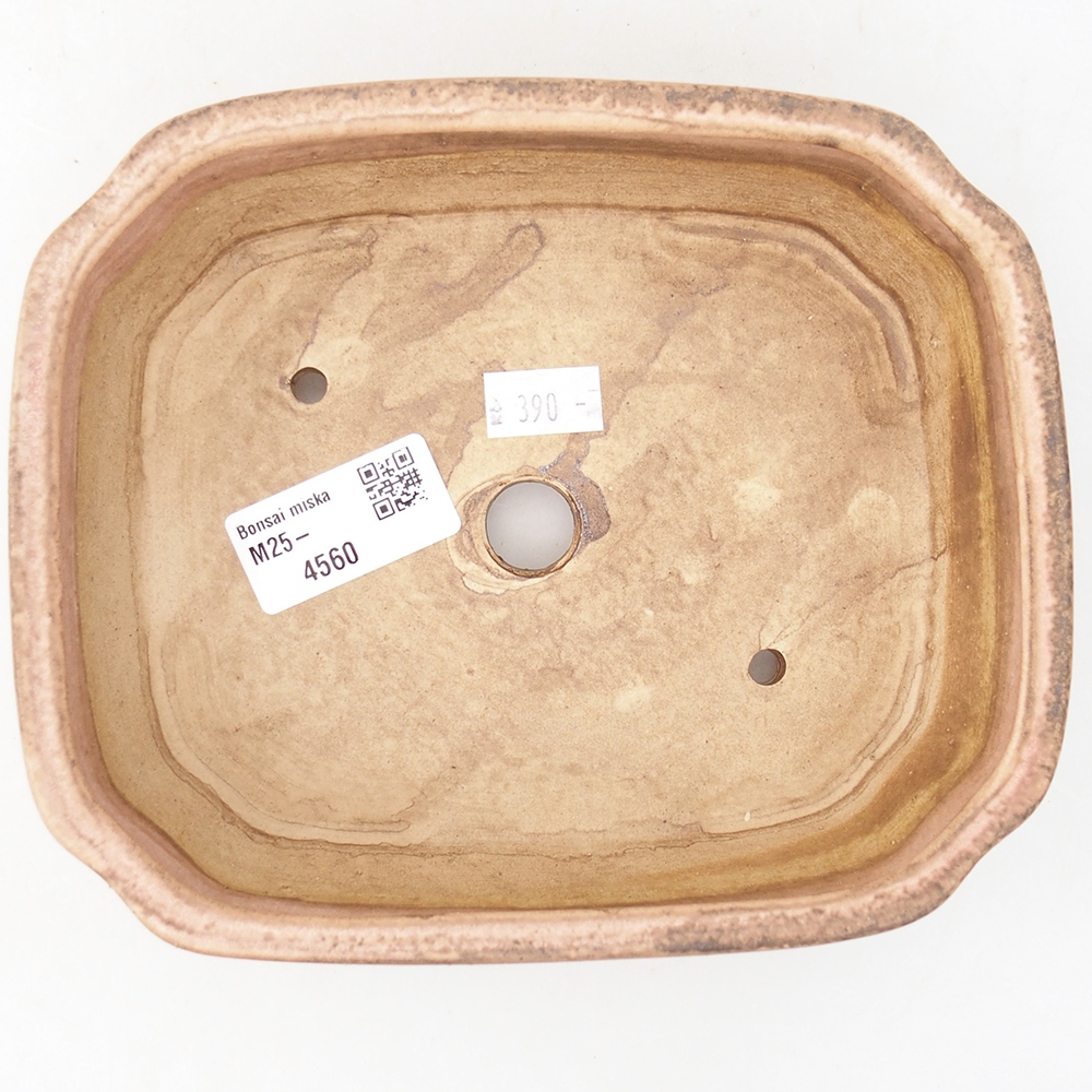 Keramik-Bonsaischale 17 x 14,5 x 5 cm, Farbe rosa