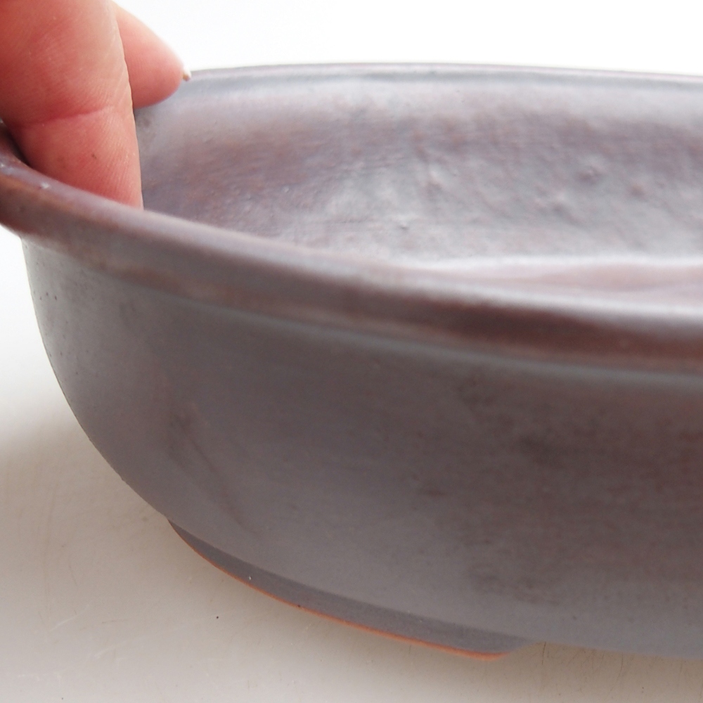 Bonsaischale aus Keramik 21,5 x 17 x 5 cm, metallfarben