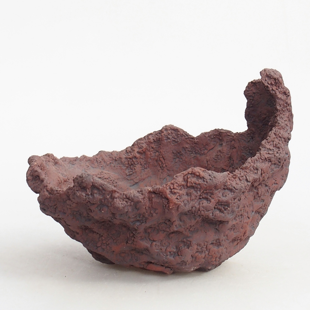 Keramikschale 13 x 11 x 12 cm , Farbe braun