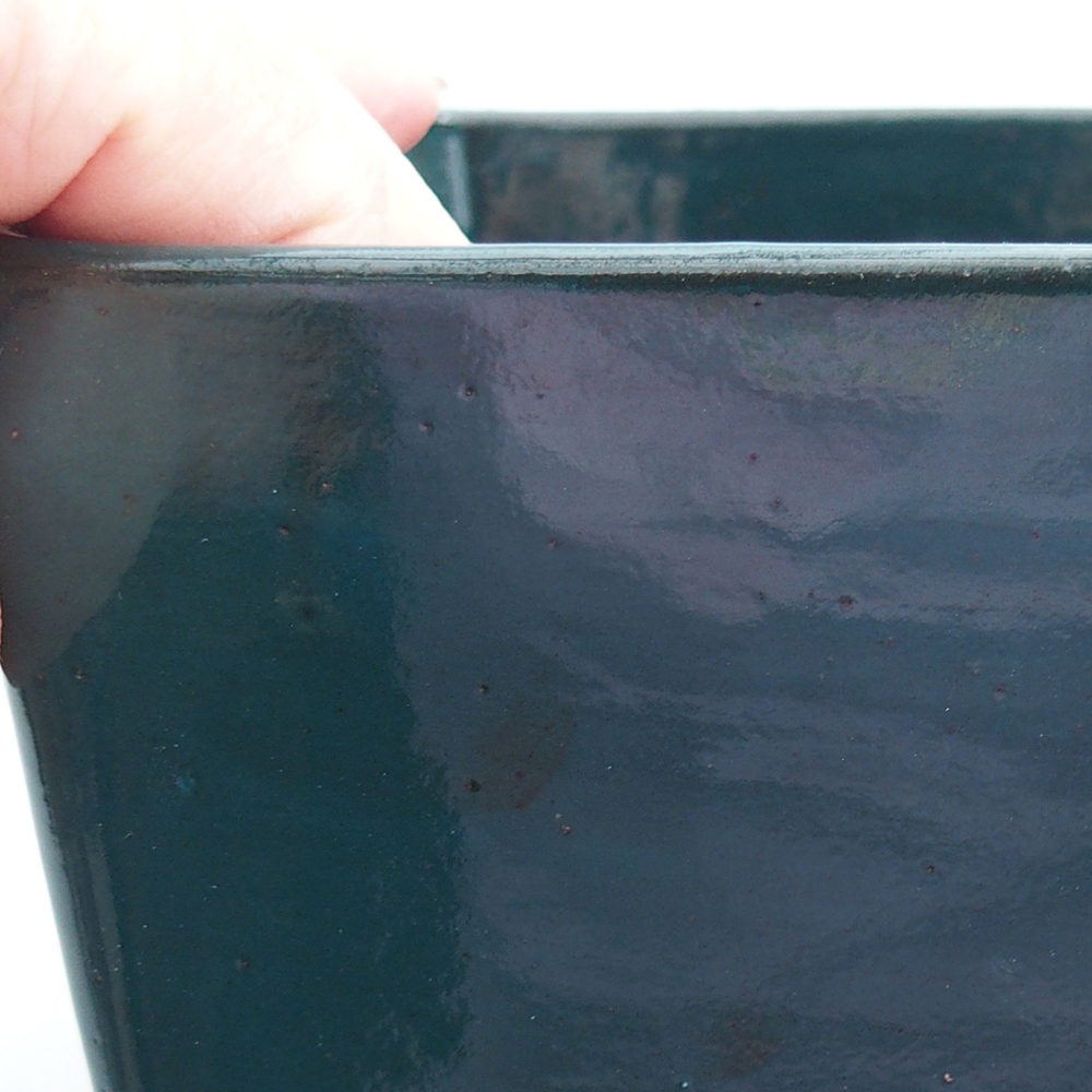 Bonsaischale aus Keramik 15 x 15 x 10,5 cm, grün