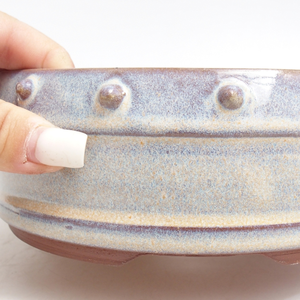 Bonsaischale aus Keramik 18 x 18 x 6,5 cm, Farbe blau