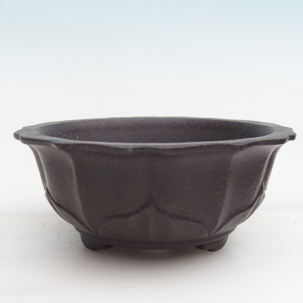 Bonsaischale aus Keramik 15 x 15 x 6,5 cm, bräunlich ocker
