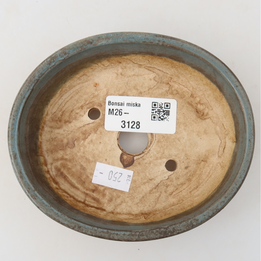 Keramik-Bonsai-Schale, 12,5 × 10,5 × 3,5 cm, Farbe: Blau
