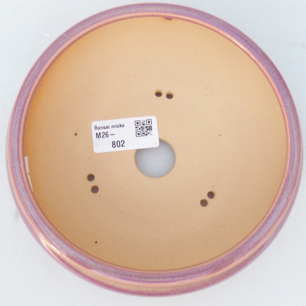 Bonsaischale aus Keramik 15 x 15 x 5,5 cm, Farbe lila