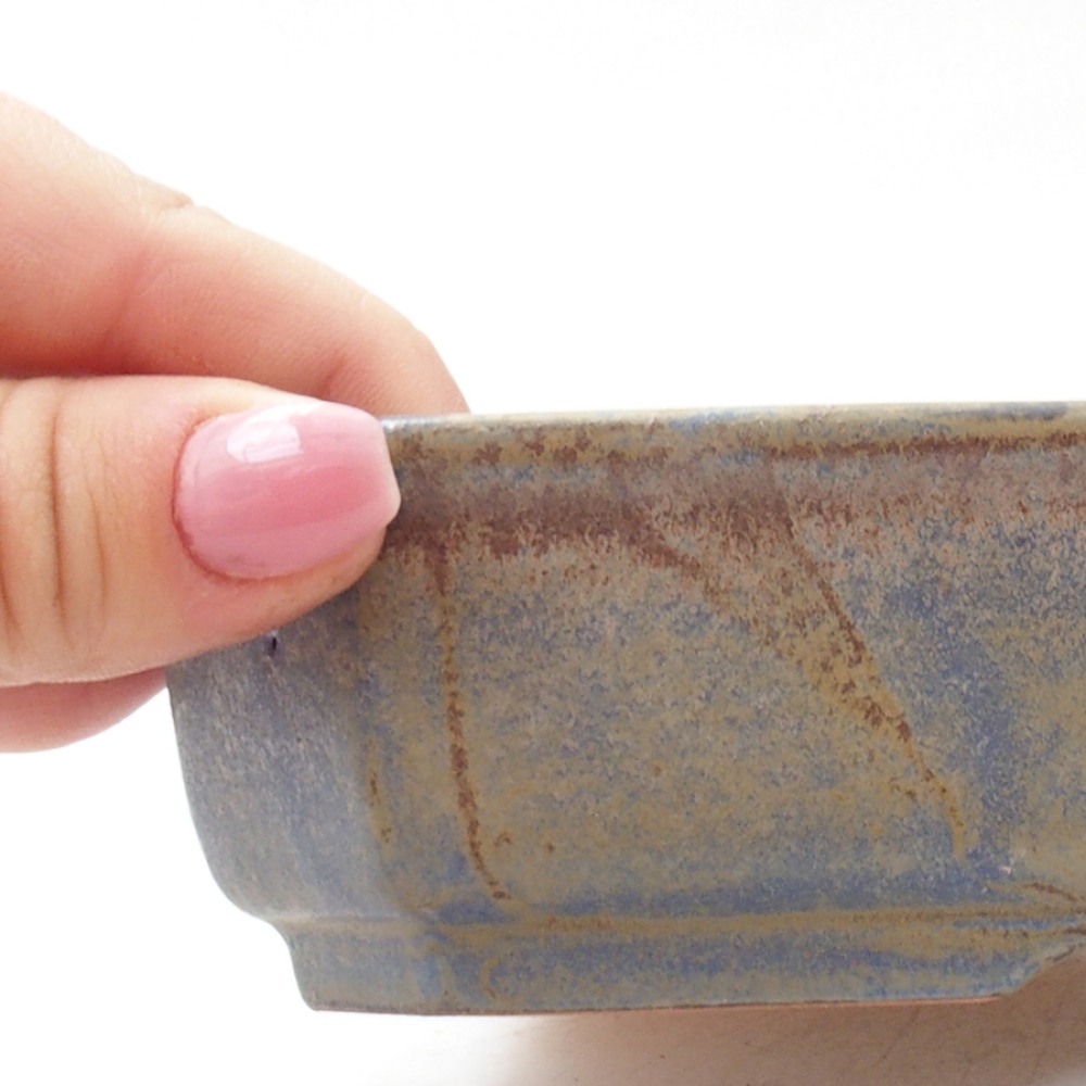 Keramik-Bonsaischale 19 x 13,5 x 4 cm, Farbe blau