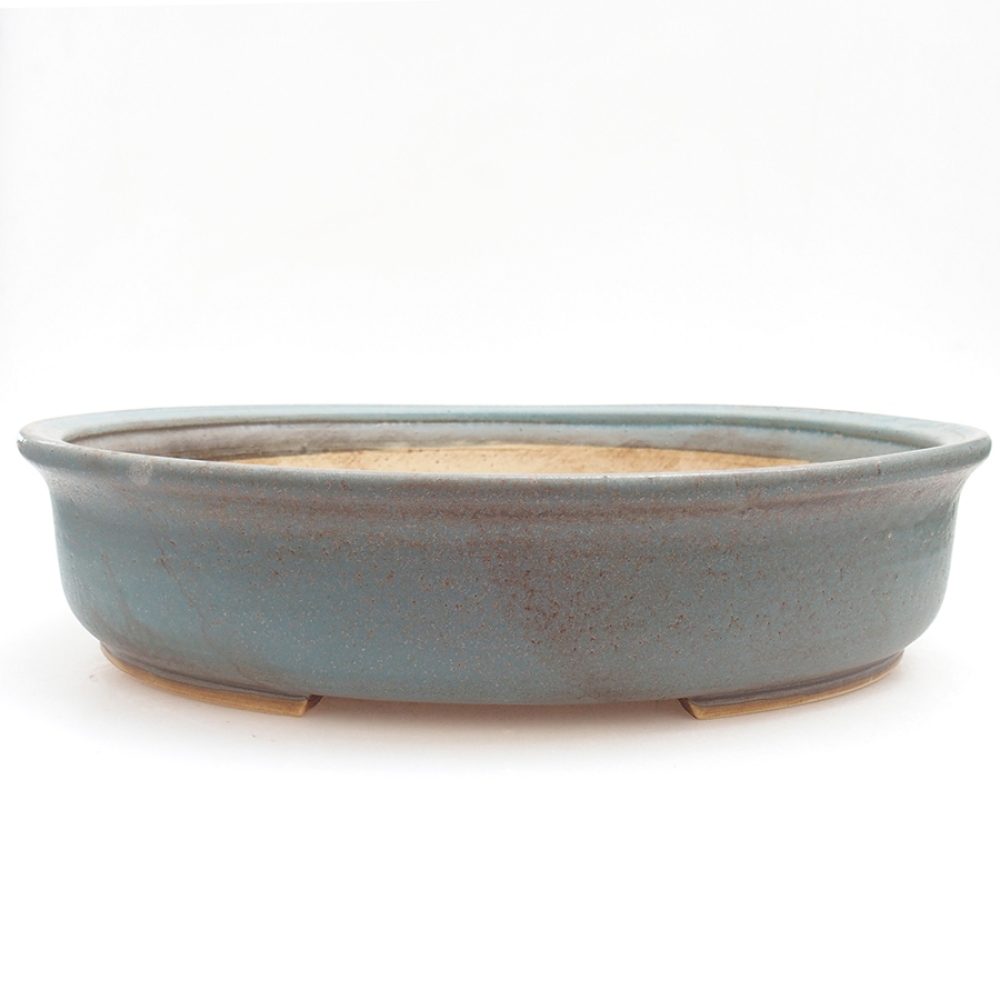 Keramik-Bonsaischale 32,5 x 28,5 x 7,5 cm, Farbe blau