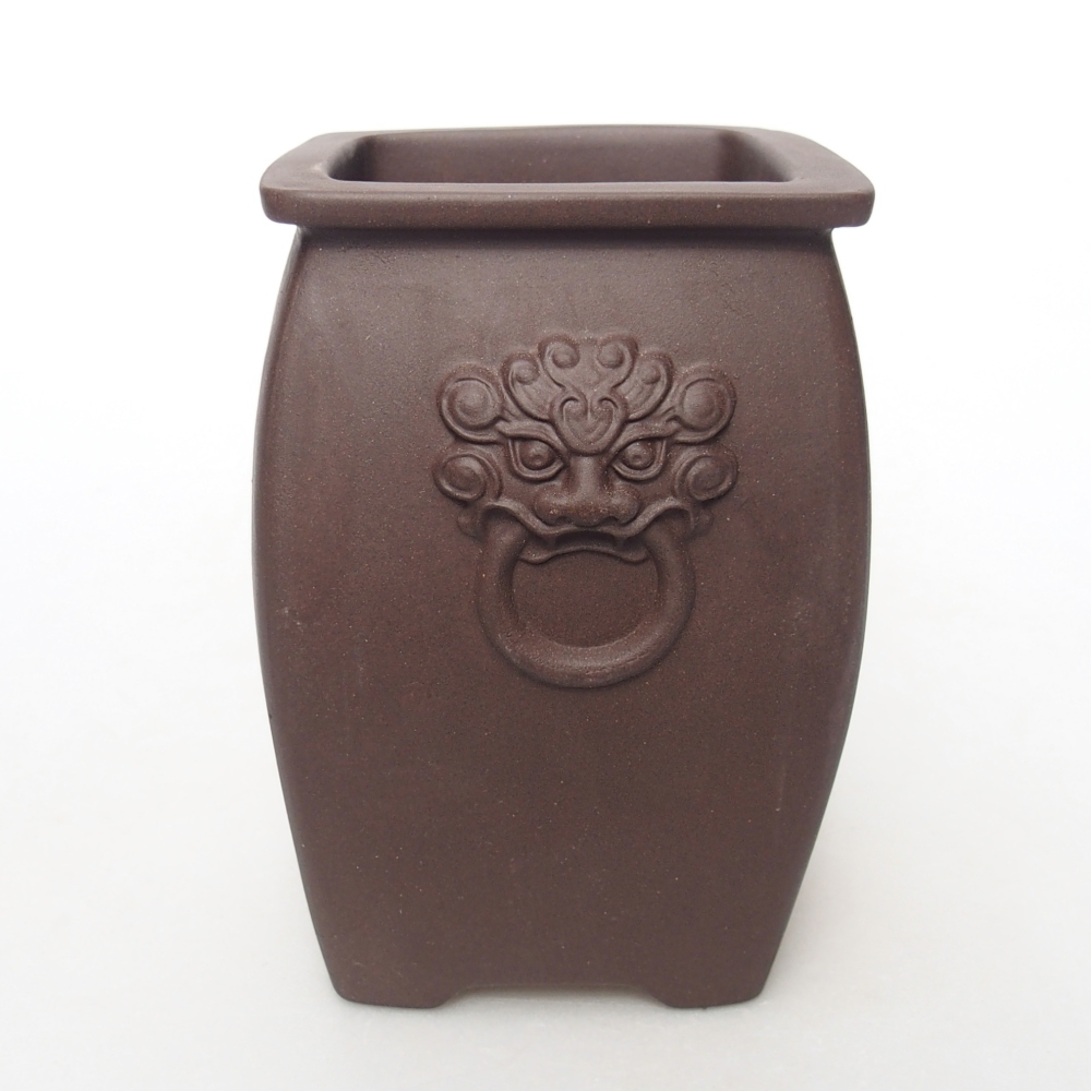 Schale 8 x 8 x 12 cm braun