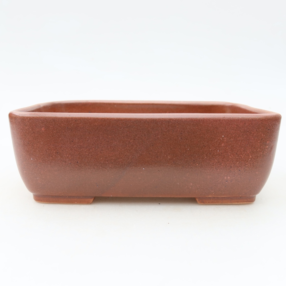 Keramik-Bonsai-Schale 16 x 10,5 x 5,5 cm, Farbe: weinrot