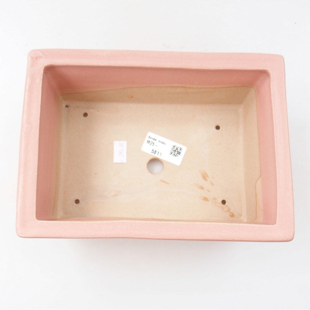Keramik-Bonsaischale 22 x 16 x 8 cm, Farbe rosa