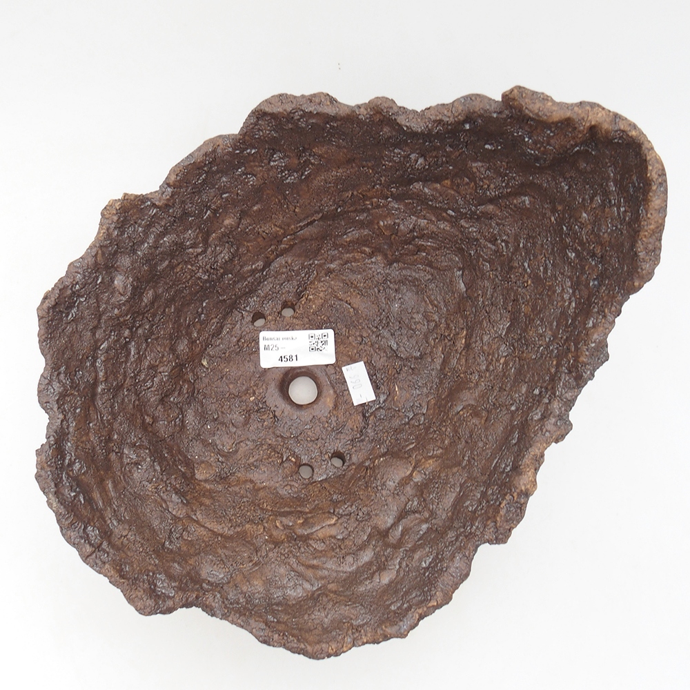 Keramikschale 24,5 x 23 x 20 cm, braun Farbe