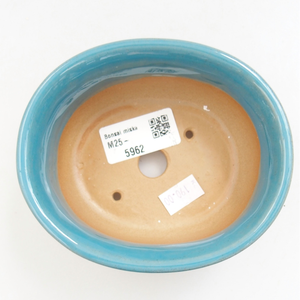 Keramik-Bonsaischale 12,5 x 10,5 x 5,5 cm, Farbe blau