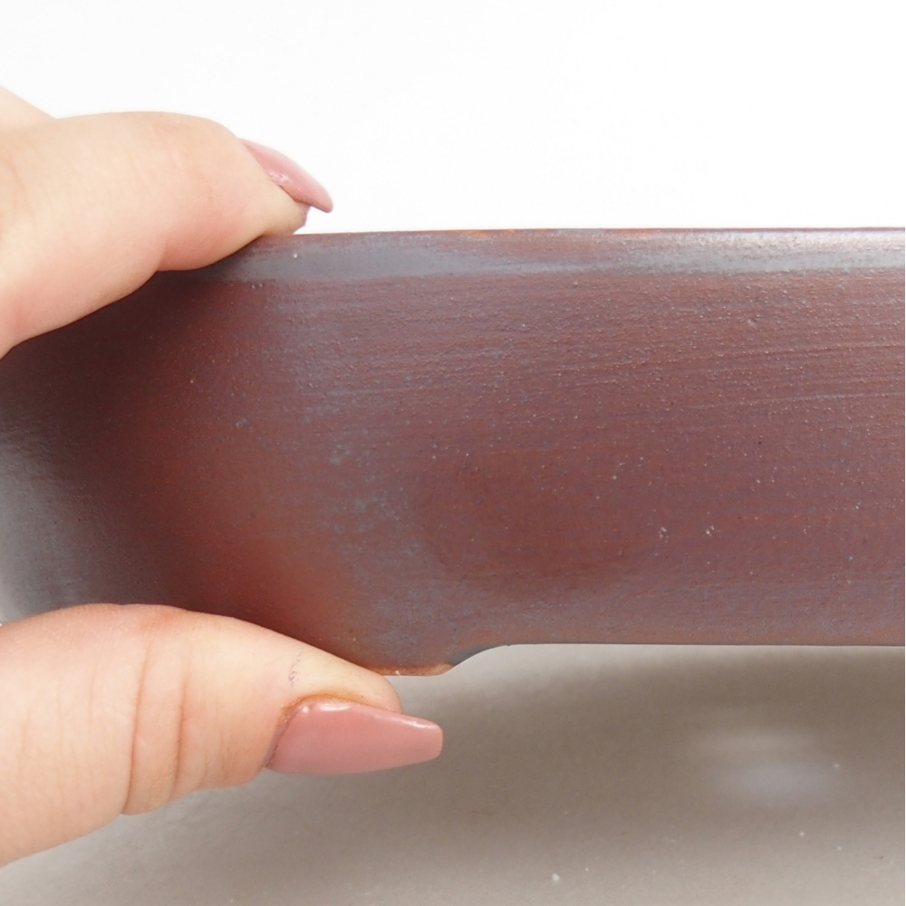 Bonsaischale aus Keramik 22 x 17 x 4 cm, metallfarben