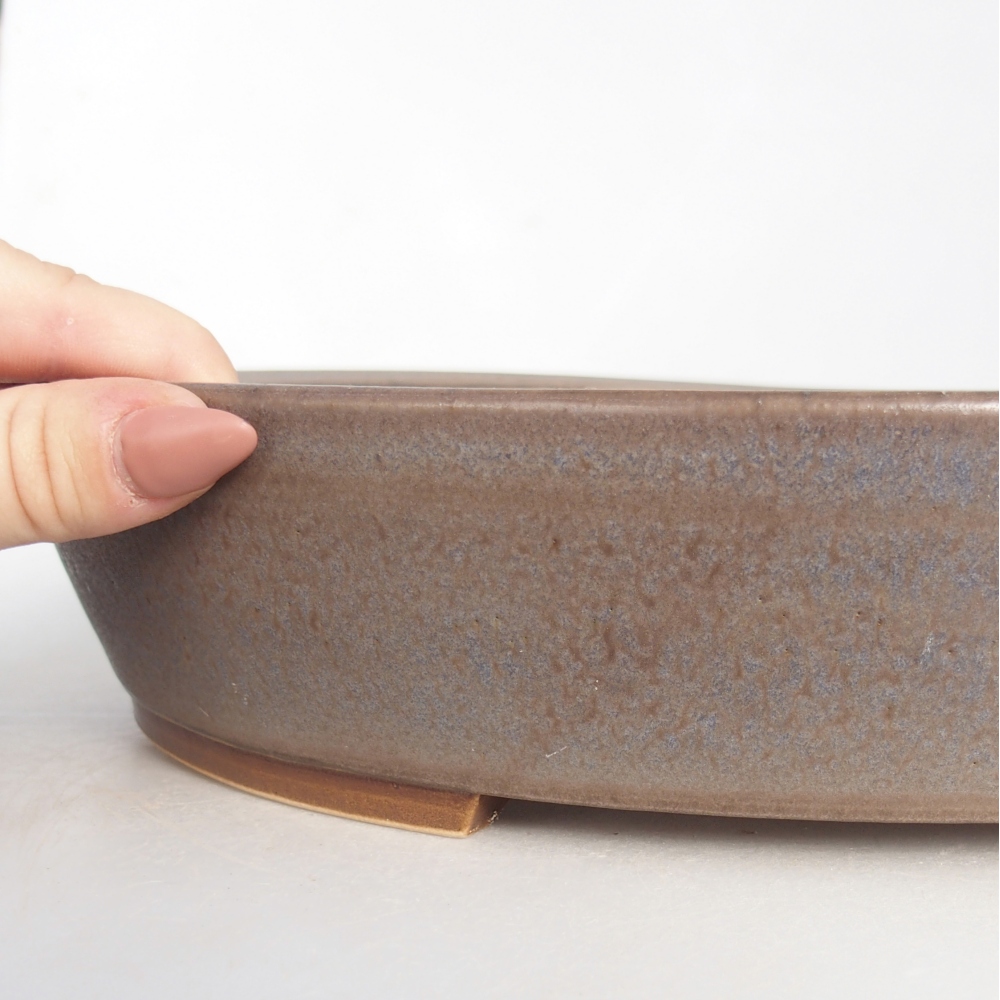 Bonsaischale aus Keramik 31,5 x 27,5 x 6,5 cm, Farbe blau