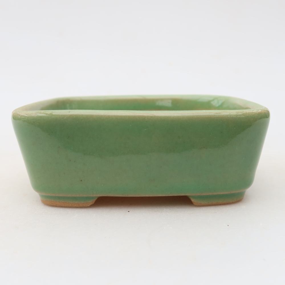 Keramik-Bonsai-Schale 10 x 8 x 3,5 cm, Farbe: grün