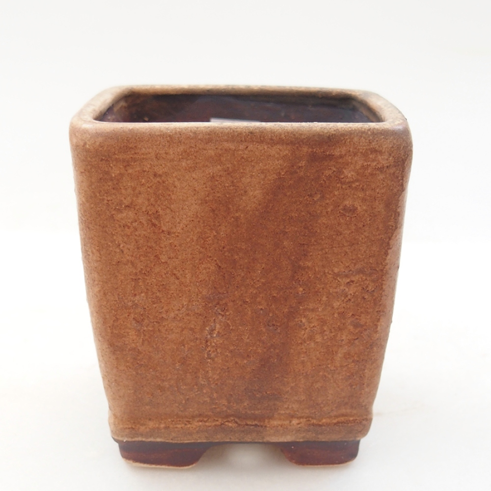 Bonsaischale aus Keramik 6,5 x 6,5 x 7 cm,  Farbe rosa