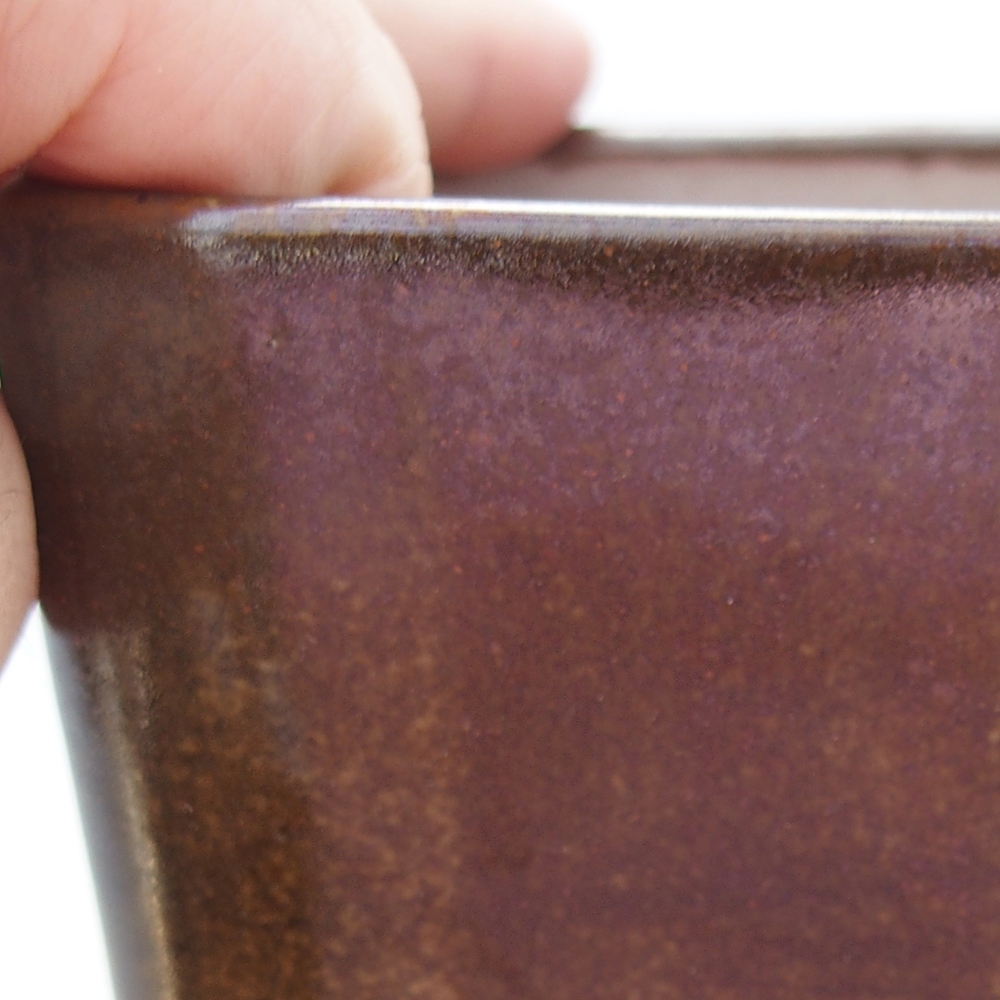 Bonsaischale aus Keramik 7 x 7 x 9,5 cm, braun