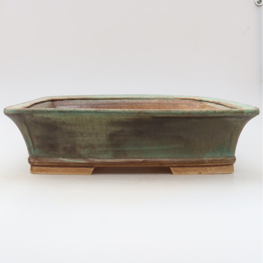 Keramik-Bonsai-Schale, 29,5 x 24 x 8 cm, Farbe: Grün