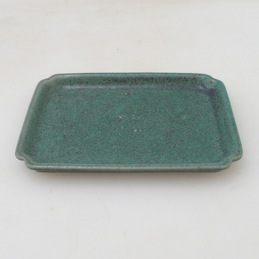 Bonsai-Schale rechteckig D5-S – 11,5 x 8,5 x 1 cm – grün