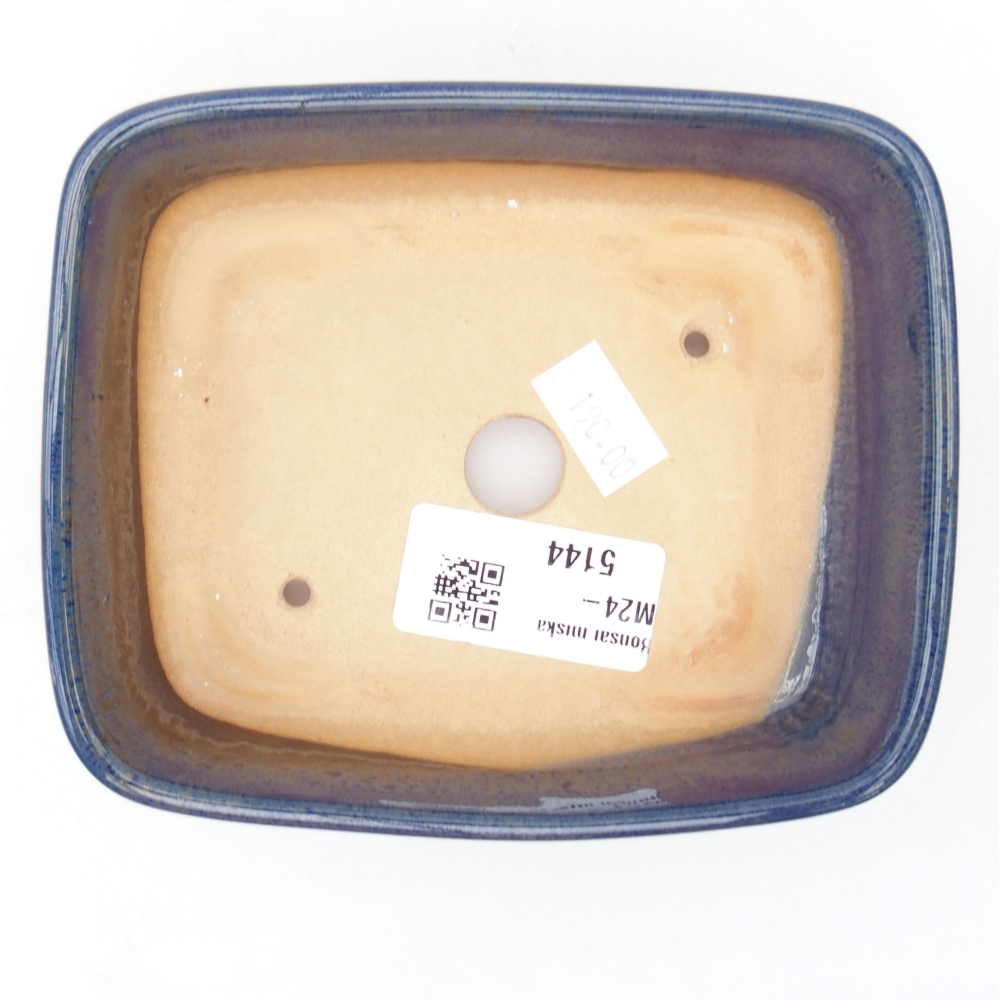 Keramik-Bonsaischale  12,5 x 10 x 4 cm, Farbe blau