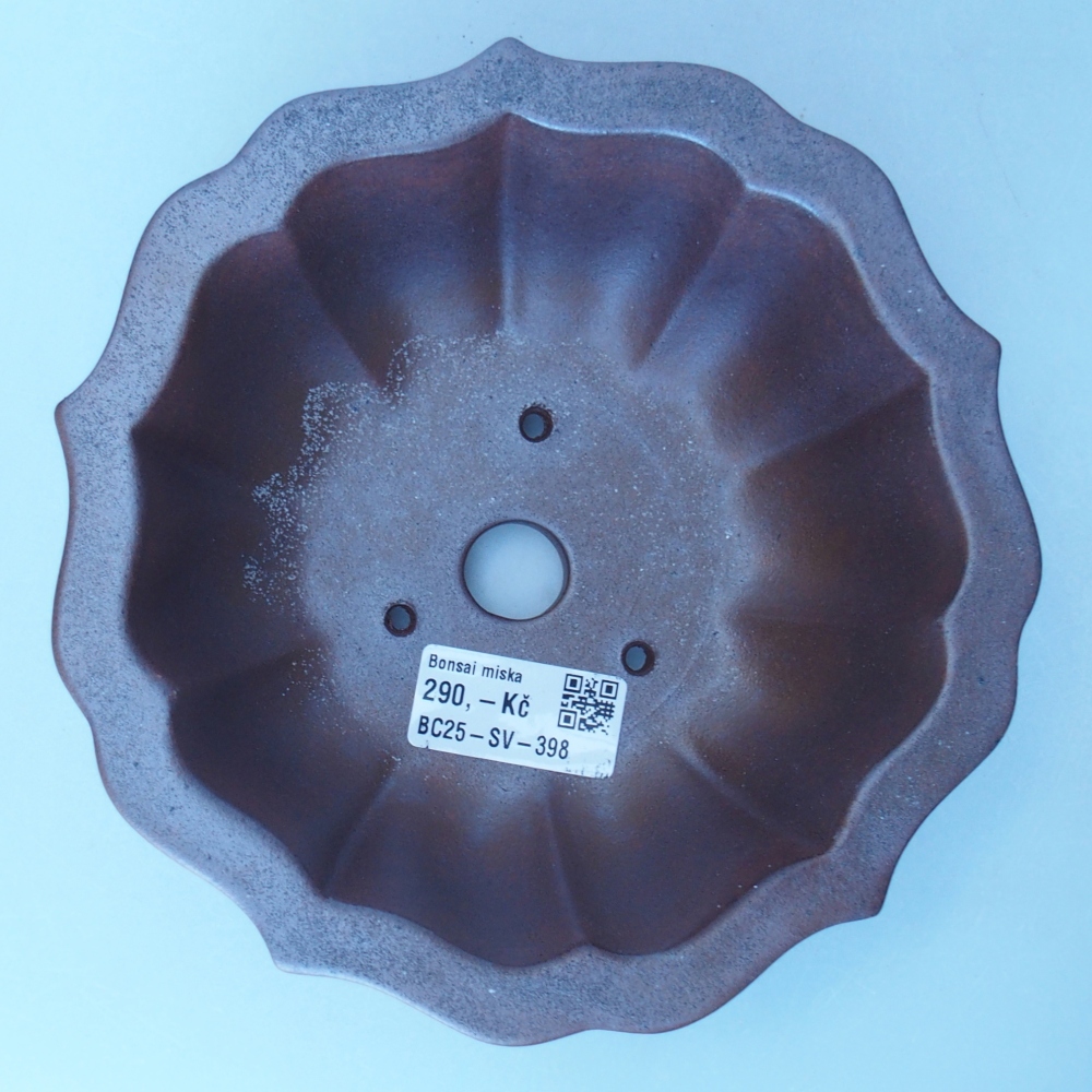 Schale 14,5 x 14,5 x 8,5 cm braun