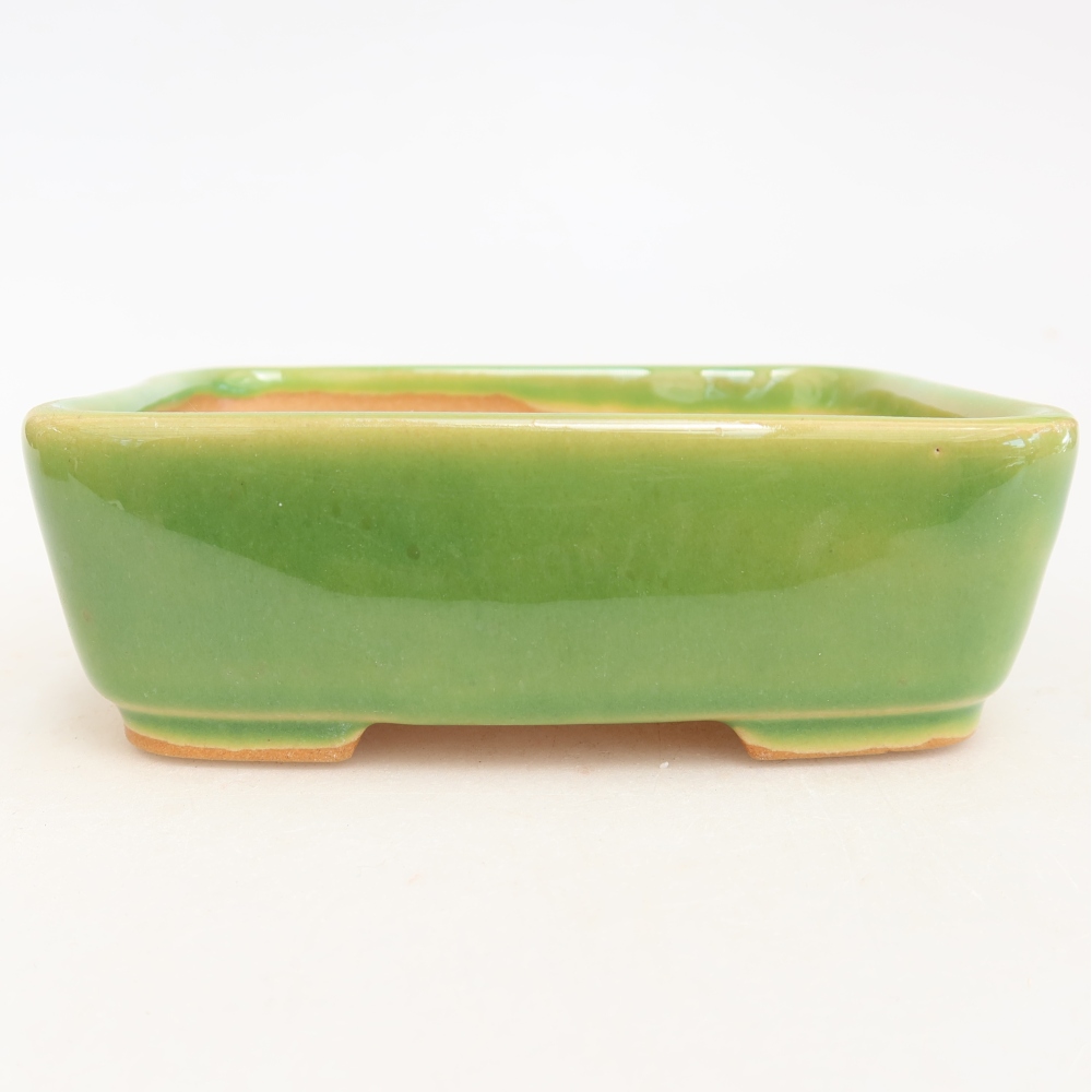 Keramik-Bonsai-Schale 12,5 x 9,5 x 4 cm, Farbe: grün