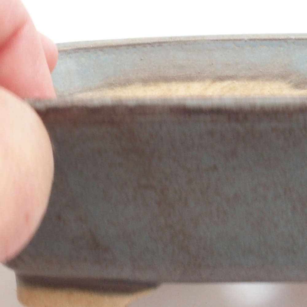 Bonsaischale aus Keramik 14,5 x 12 x 4,5 cm, Farbe blau
