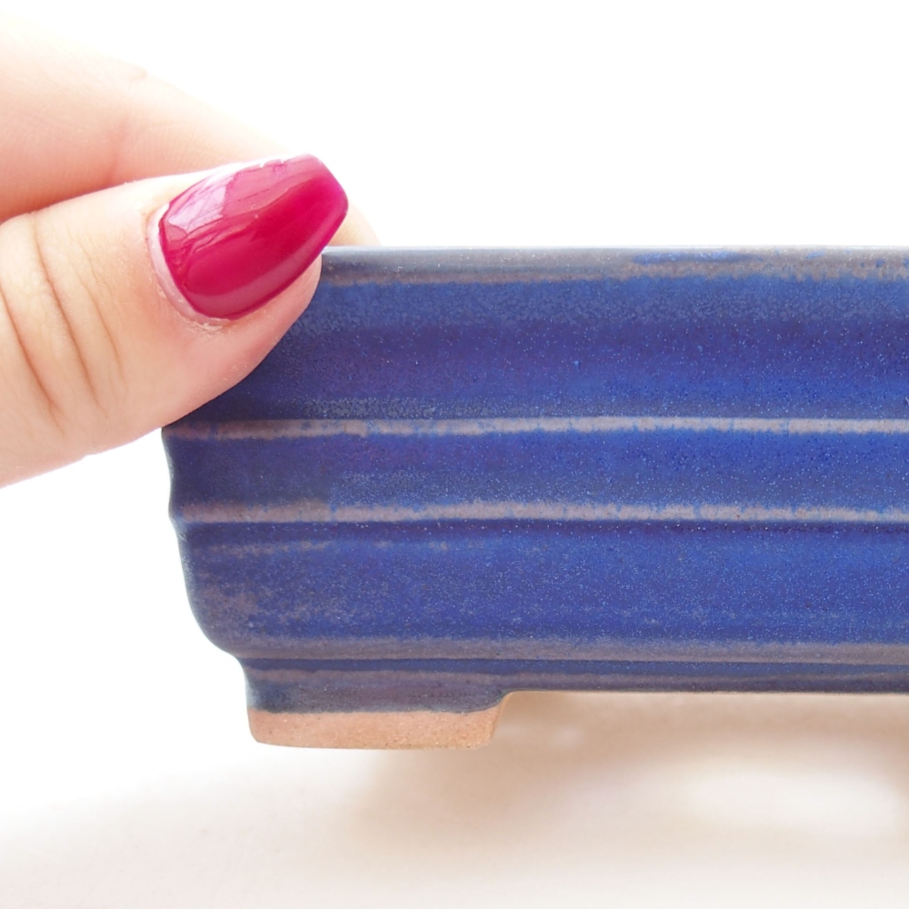 Keramik-Bonsaischale  13,5 x 9,5 x 4,5 cm, Farbe blau