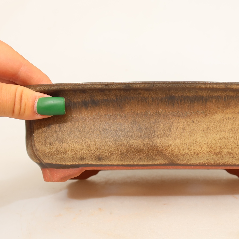Keramikschale  24 x 17 x 6 cm, Farbe: braun