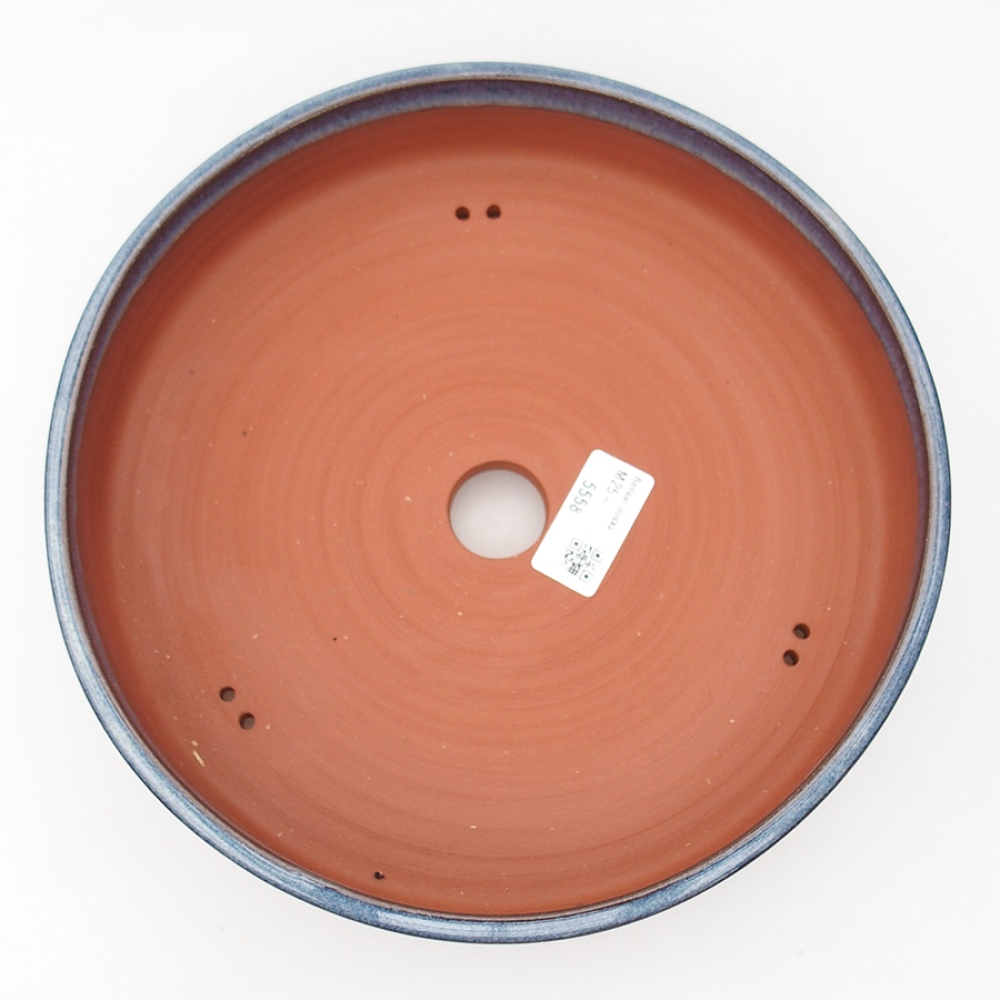 Keramik-Bonsaischale 24 x 24 x 5,5 cm, Farbe blau