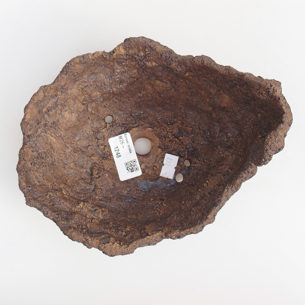 Keramikschale 19 x 15 x 14 cm , Farbe braun