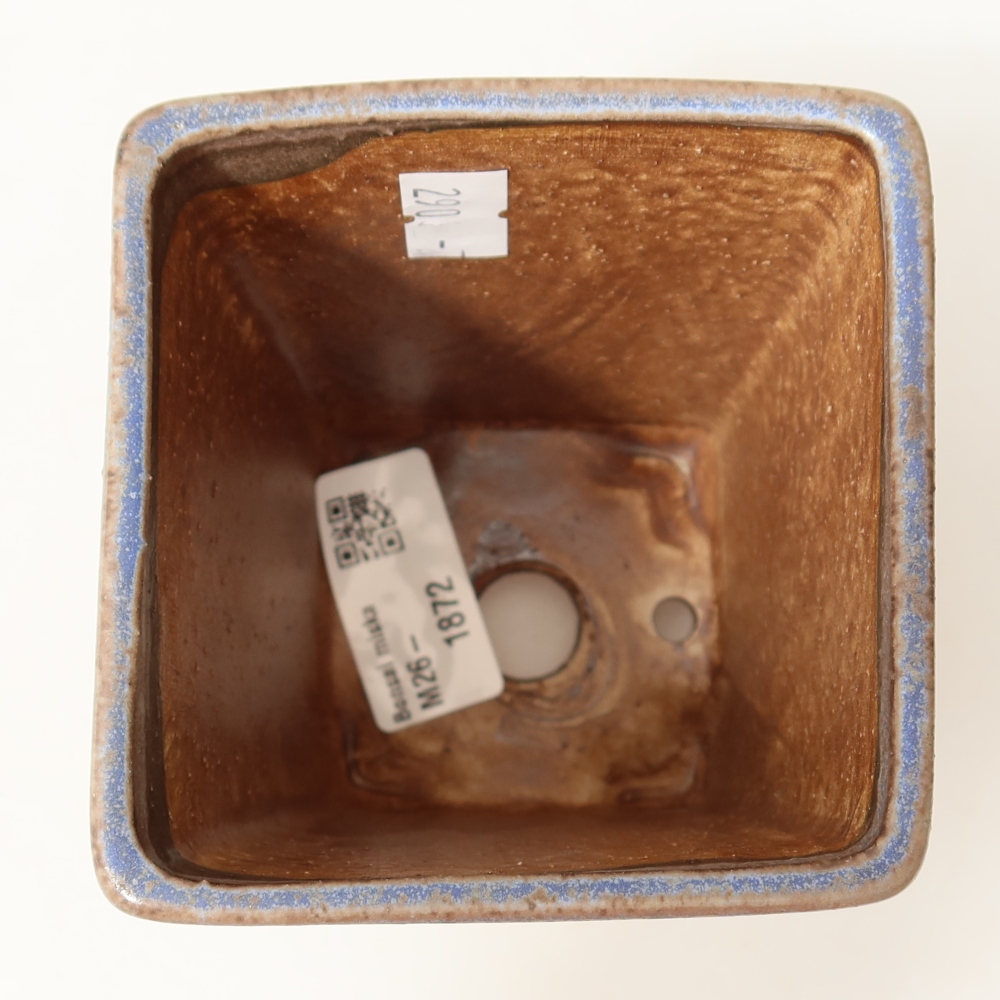 Bonsaischale aus Keramik 8,5 x 8,5 x 10,5 cm, Farbe blau