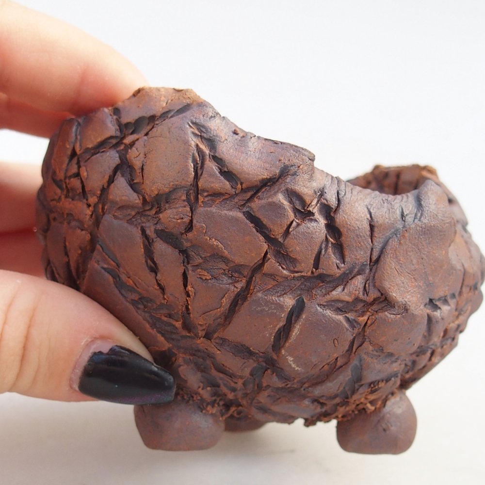 Keramische Schale 8,5 x 8 x 6 cm , Farbe braun