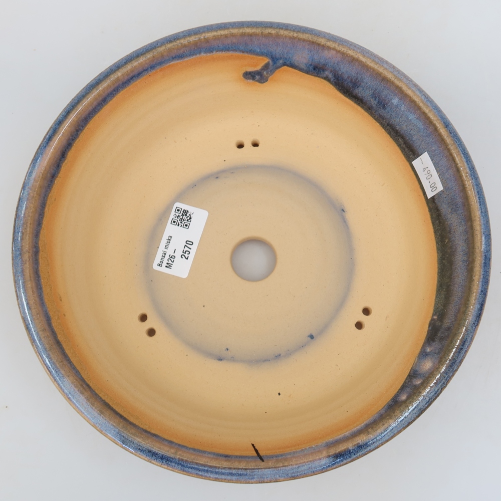 Keramik-Bonsai-Schale 23,5 x 23,5 x 6 cm, Farbe: Blau