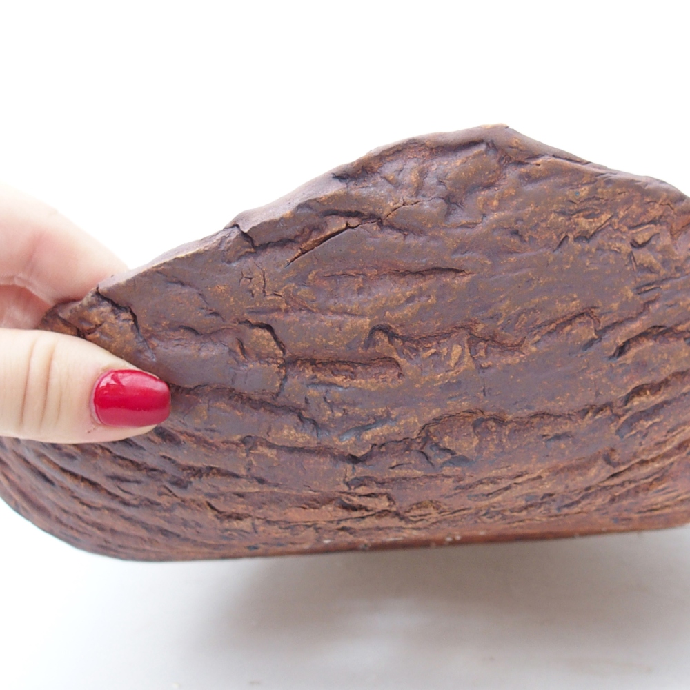 Keramikschale 28 x 22,5 x 7 cm , Farbe braun