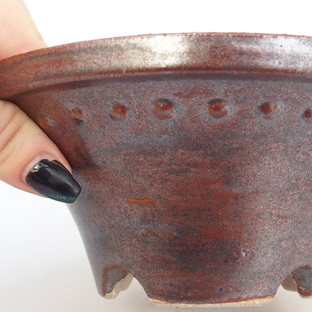 Bonsaischale aus Keramik 16 x 16 x 7 cm, braun