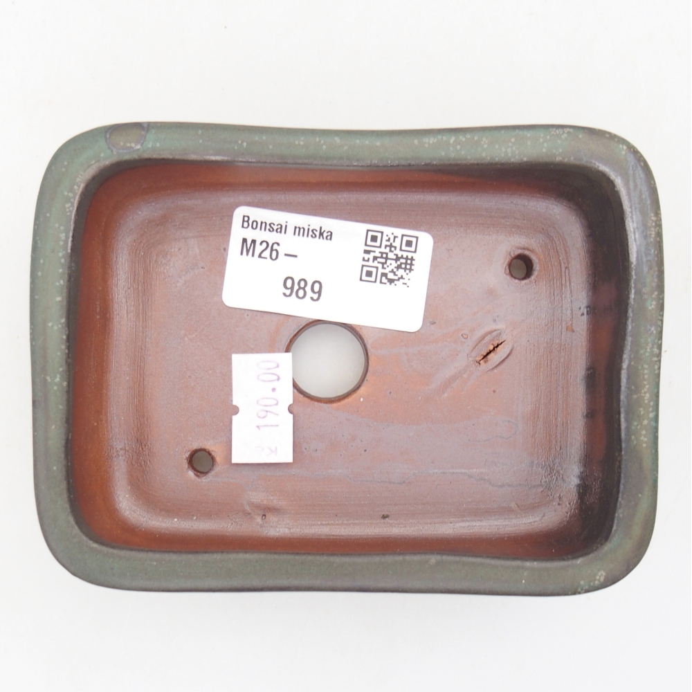 Bonsaischale aus Keramik 11 x 8 x 3 cm, grau