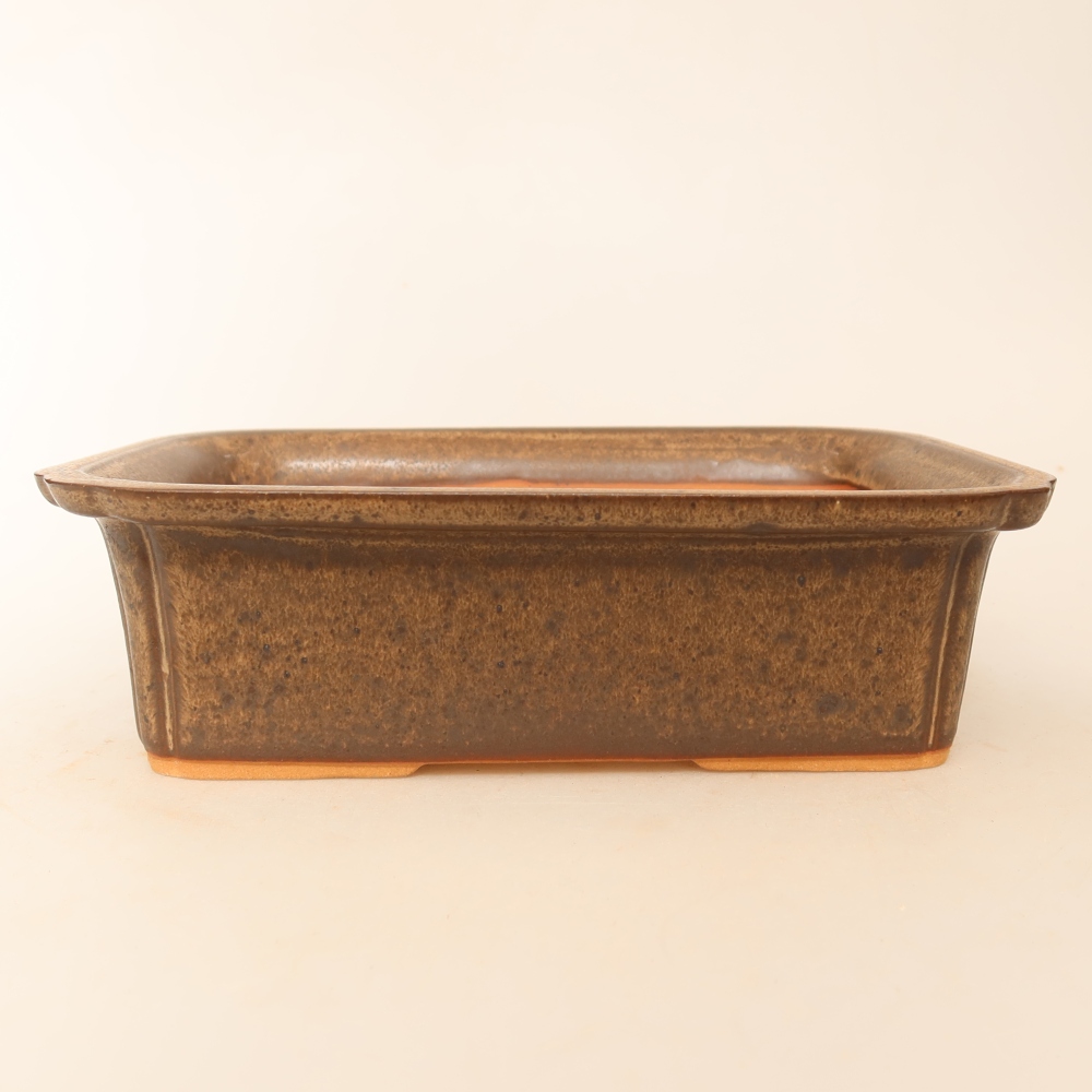 Keramikschale  20 x 15,5 x 5,5 cm, Farbe: braun