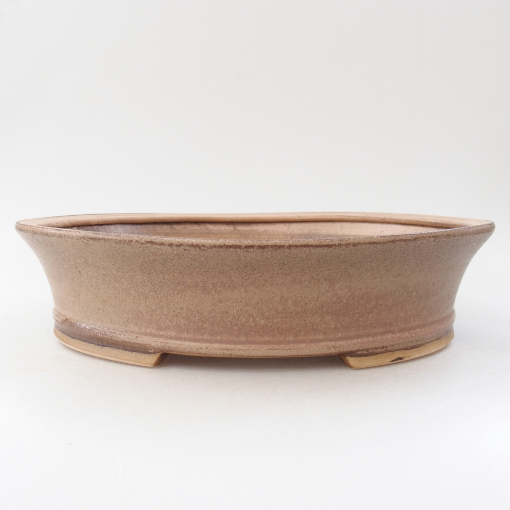 Bonsaischale aus Keramik 27 x 24 x 6 cm, Farbe beige