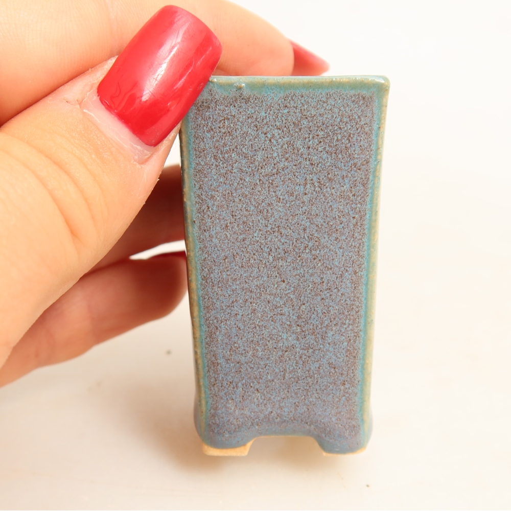 Keramik-Bonsai-Schale, 3 × 3 × 5,5 cm, Farbe: Grau